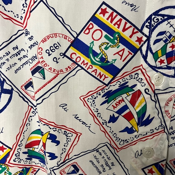 Huntington Ridge nautical Vintage Button Down Shirt - Picture 8 of 9